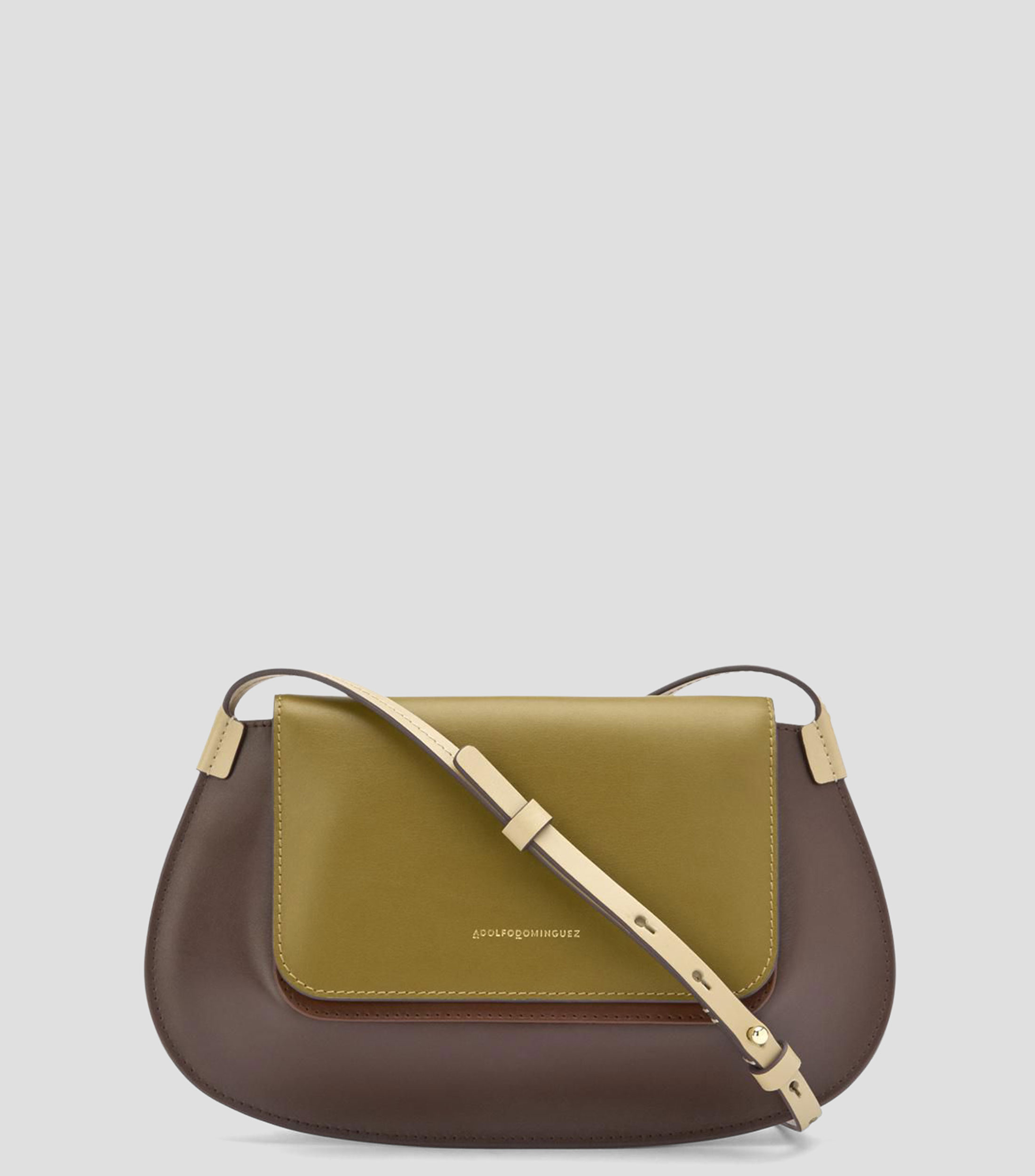 Bolsa mini crossbody en piel Dorna lisa Mujer
